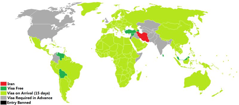 iran visa on arrival countries